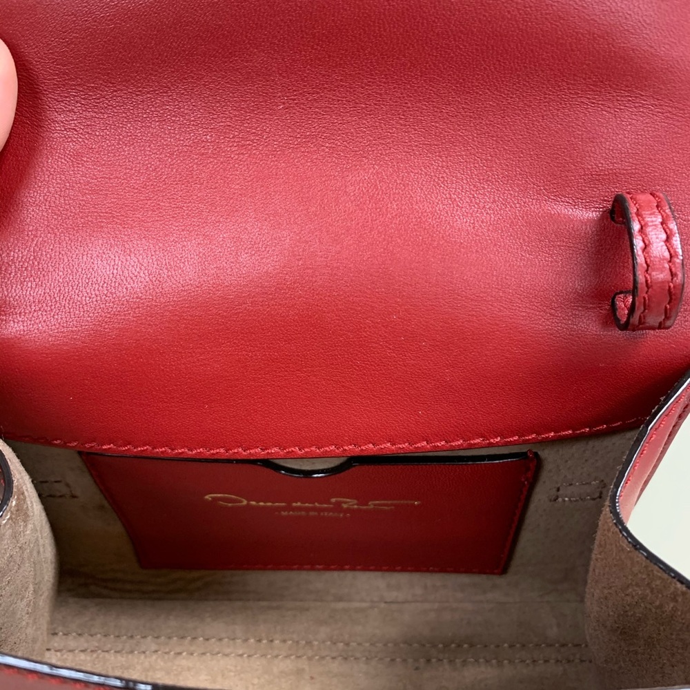 Oscar de la Renta Red Clutch - Picture 7 of 7
